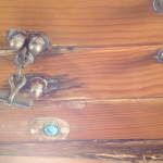 There are numerous water stains around deck hardware bolts in the ceiling.  The deck hardware needs to be rebedded, but the wood would require replacement, ...or would it?